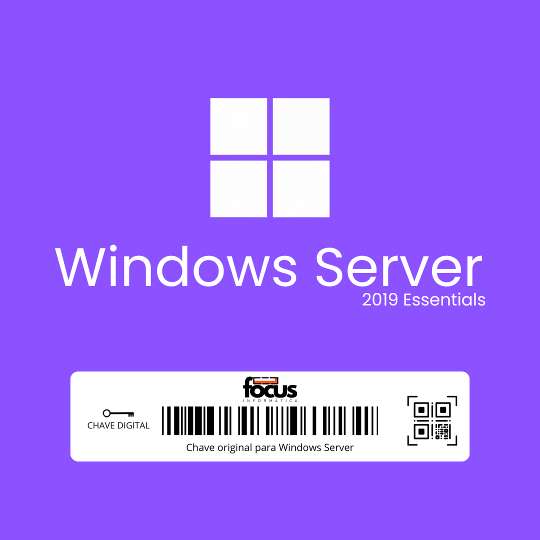 Licença Windows Server 2019 Essentials – Envio Imediato Após a Compra