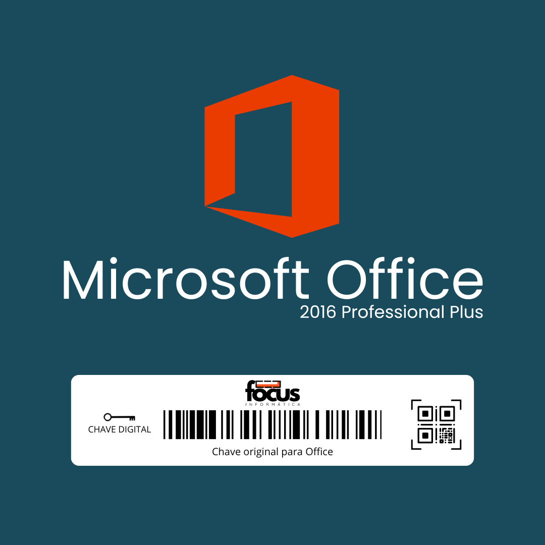 Licença Microsoft Office 2016 Professional Plus – Envio Imediato Após a Compra